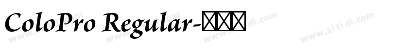 ColoPro Regular字体转换